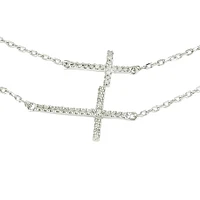 Double Layer Cross Necklace