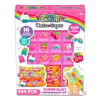 Cutetique Charm Bracelet Making Kit - Rainbow Loom - 454 Pieces