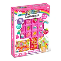 Cutetique Charm Bracelet Making Kit - Rainbow Loom - 454 Pieces