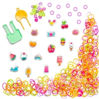 Cutetique Charm Bracelet Making Kit - Rainbow Loom - 454 Pieces