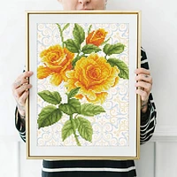 Kit créatif Diamond Dotz - bouquet de roses jaunes