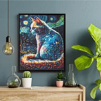 Kit créatif Diamond Dotz - chat nuit étoilée
