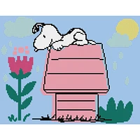 Kit créatif Diamond Dotz - niche à chien snoopy