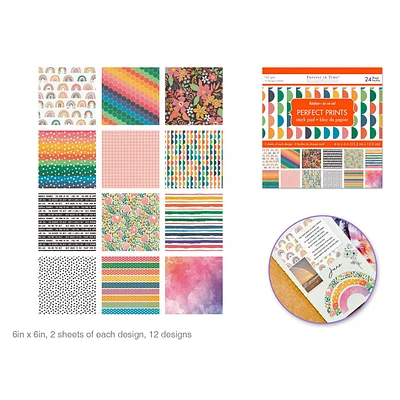 Forever in Time Paper Pad - 24 Sheets - Rainbow