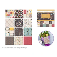 Bloc papier Forever in Time - 24 feuilles - Tout simplement vivre