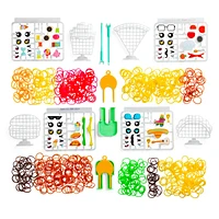 Set of 4 Rainbow Loom Loomies Rubber Band Characters - Food