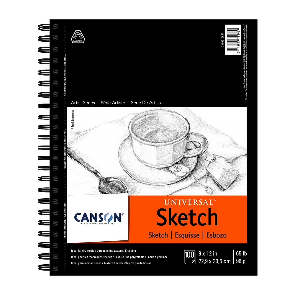 Wire-Bound Sketch Pad - 65 lb