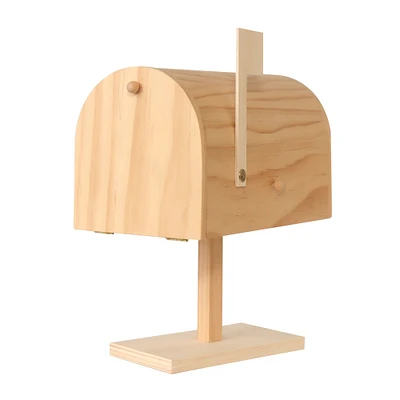 Natural Wood Mailbox