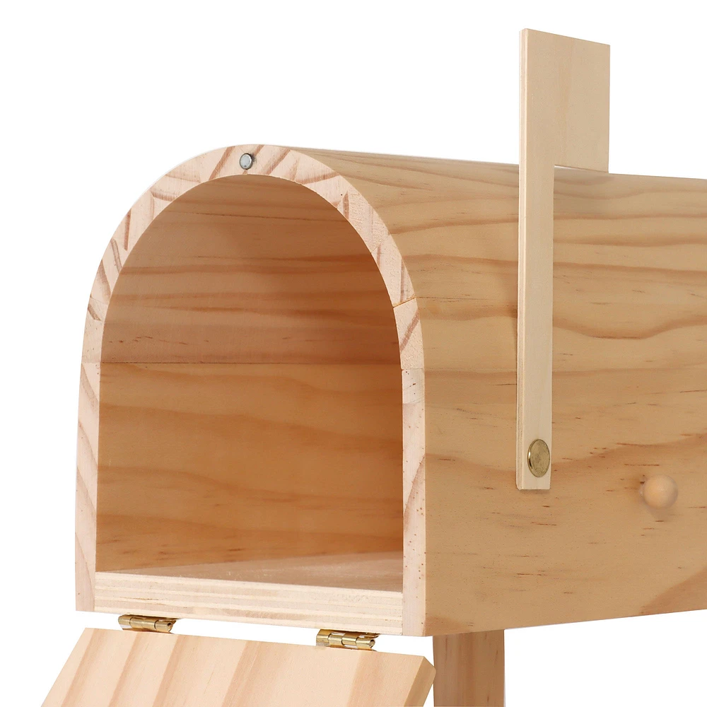 Natural Wood Mailbox