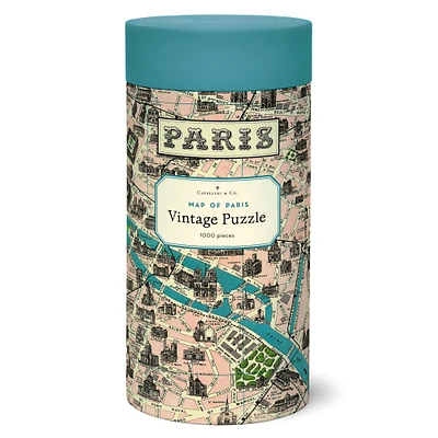 Vintage Puzzle - Paris Map, 1,000 Pieces