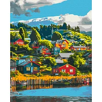 Paint by Numbers Kit - "Coloured Village"