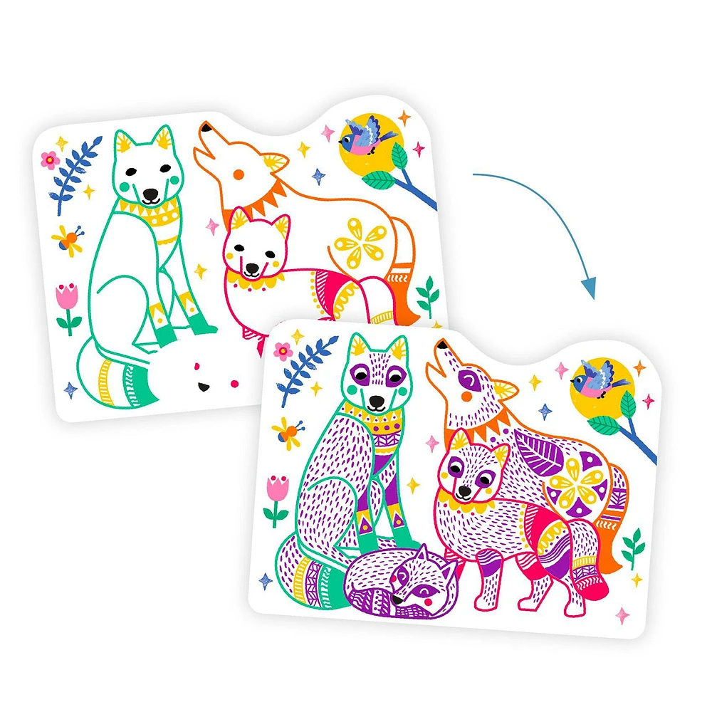 Colour Reveal Pictures - Forest Families