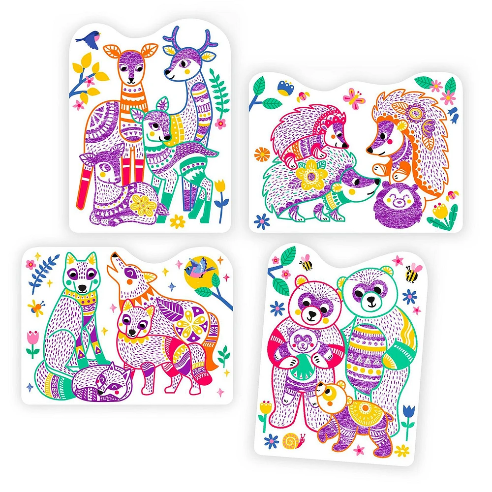 Colour Reveal Pictures - Forest Families