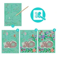 Ens. 4 cartes à gratter - Rencontres