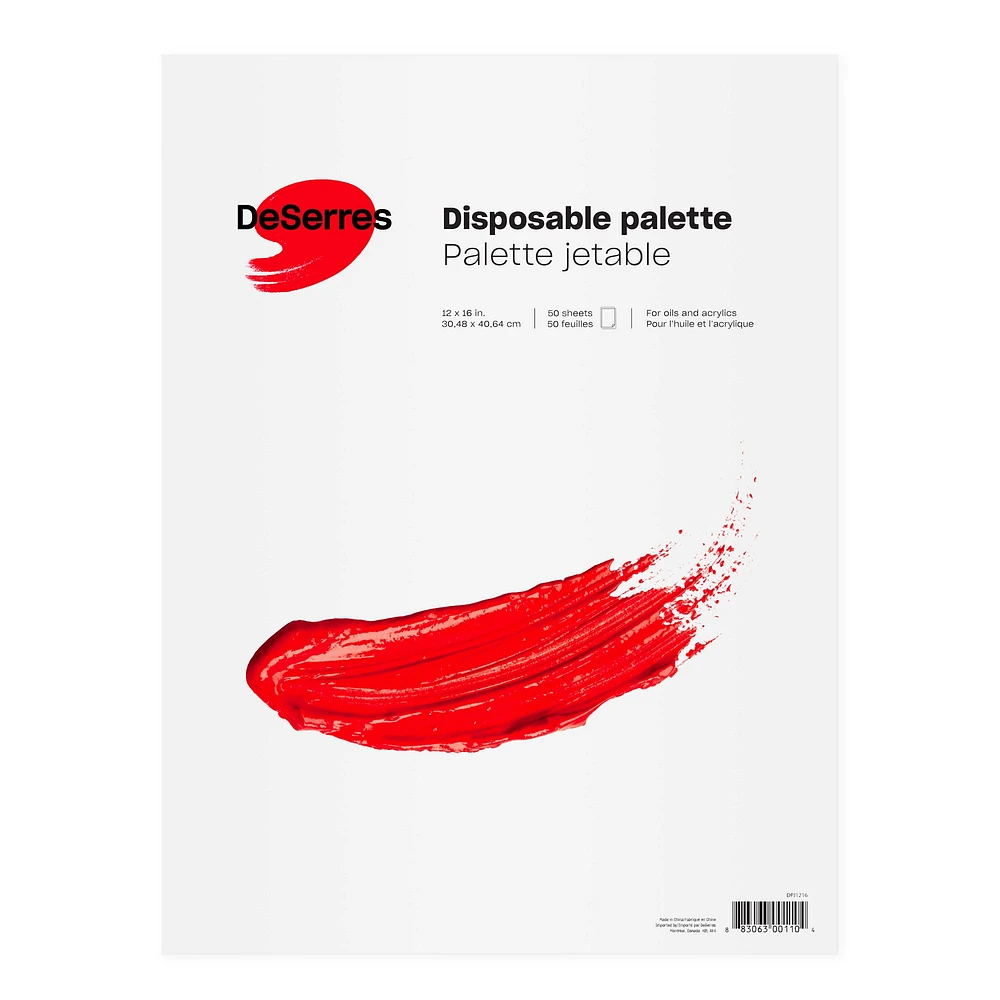 Palette de papier jetable