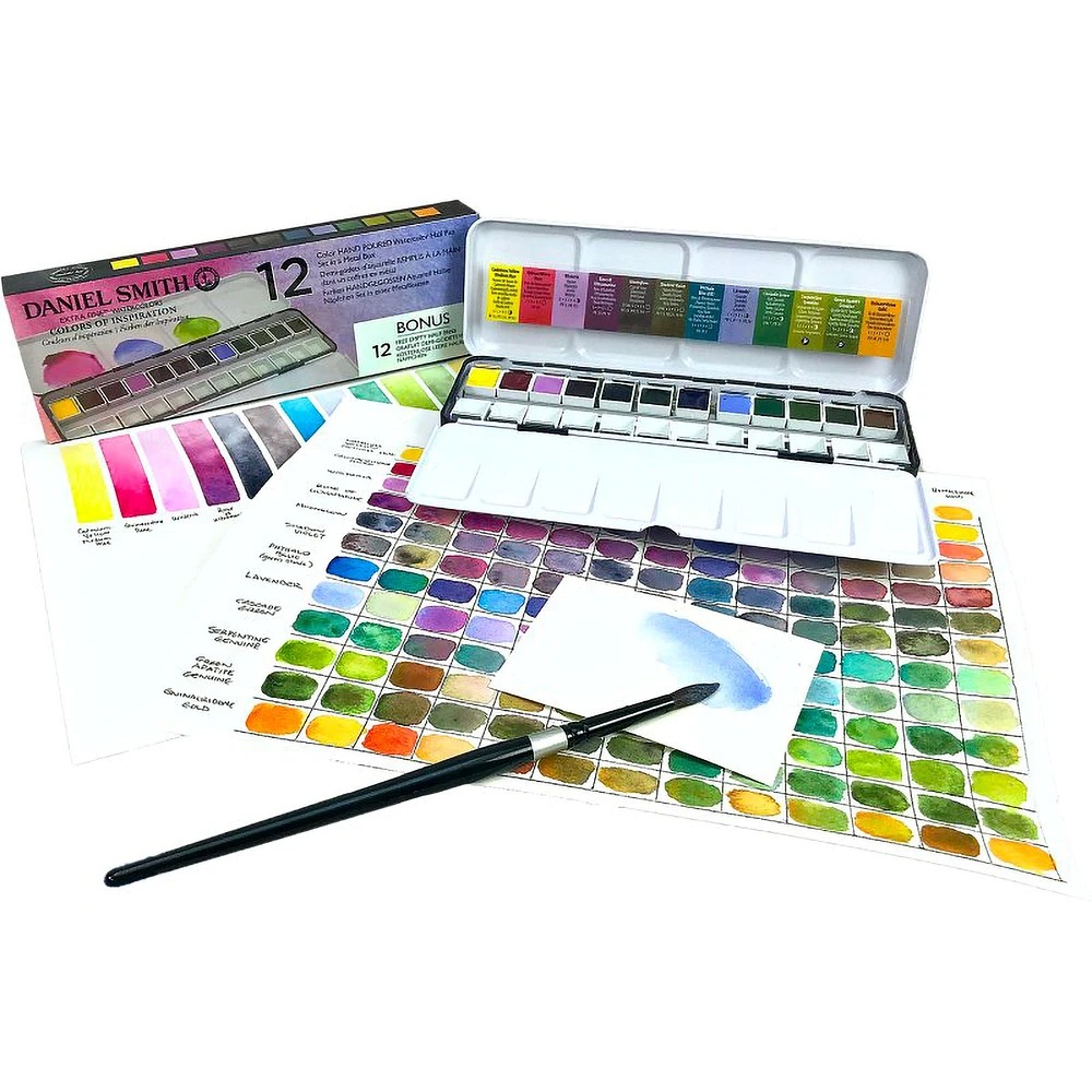 Ensemble aquarelle extra fine - Inspiration, 12 demi-godets