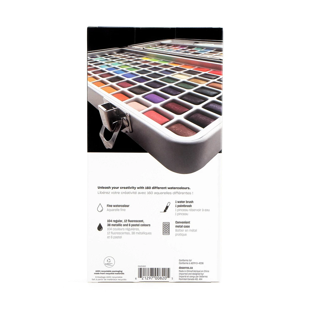 Ensemble aquarelle - 160 demi-godets