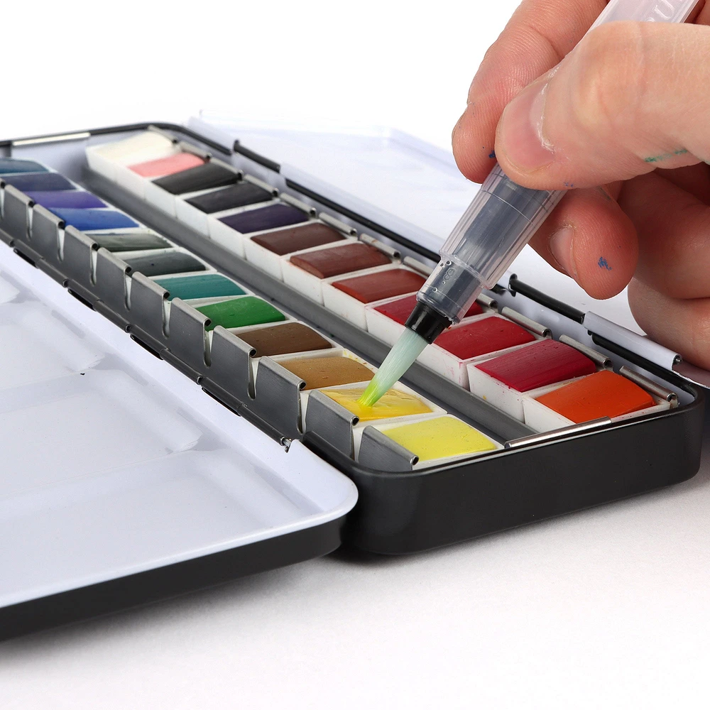 Watercolour Kit - 24 Half Pans