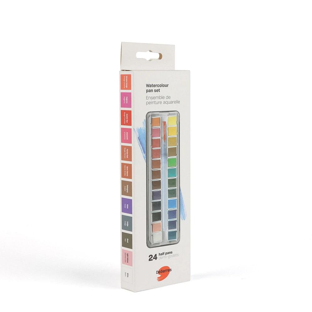 Watercolour Kit - 24 Half Pans