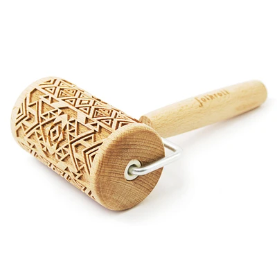 Mini Engraved Rolling Pin - Aztec Pattern