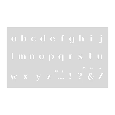 Stencil - Lower-Case Alphabet 1, 12 x 20 cm