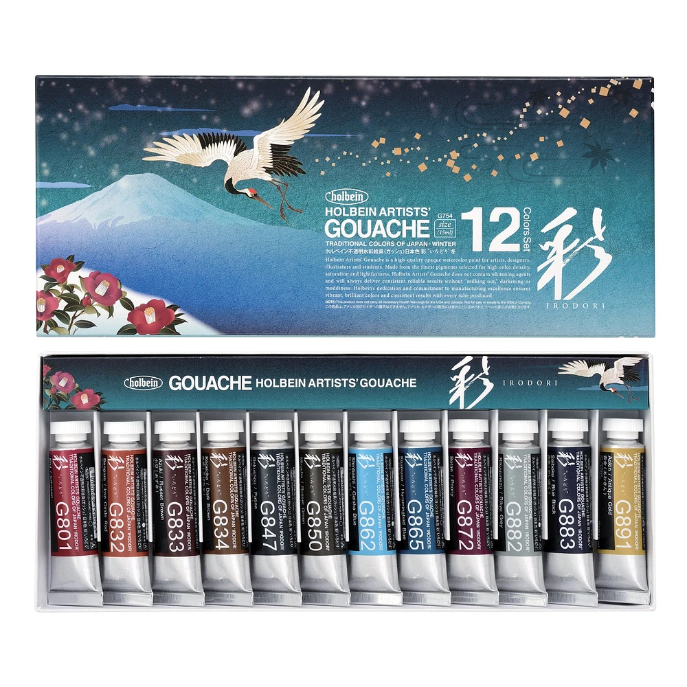 Irodori Gouache Kit - Winter, 12 Pieces