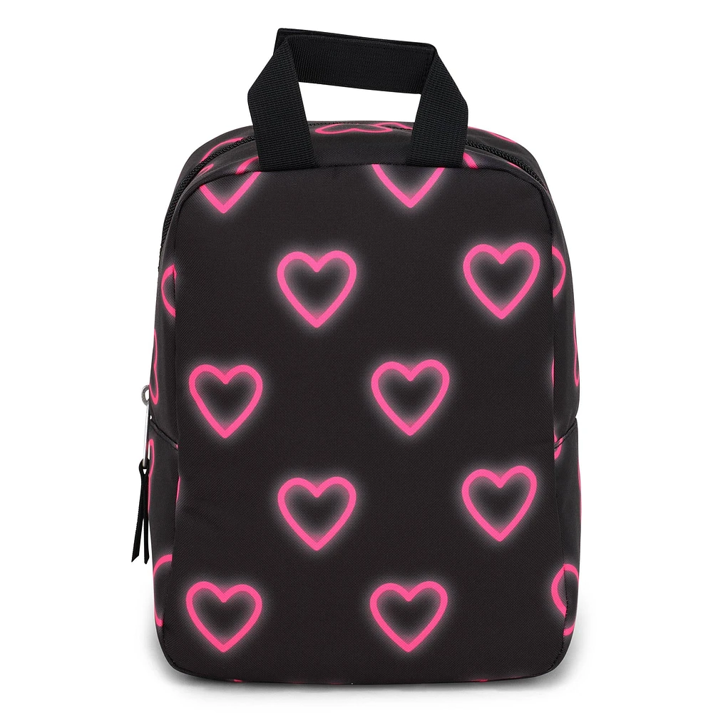 Big Break Lunch Bag - Happy Hearts Black, 8 L