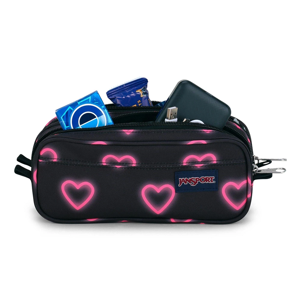 Large Accessory Pouch - Happy Hearts Black, 1.3 L