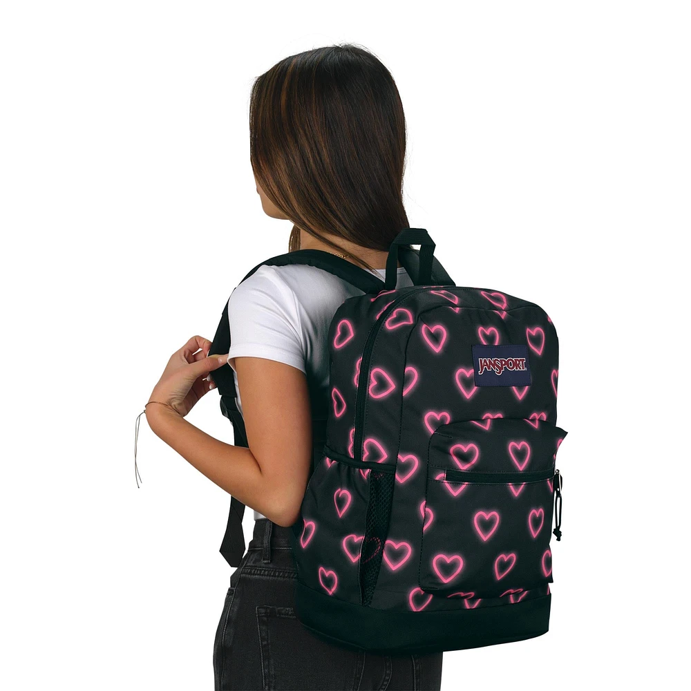 Cross Town Plus Backpack - Happy Hearts Black, 26 L