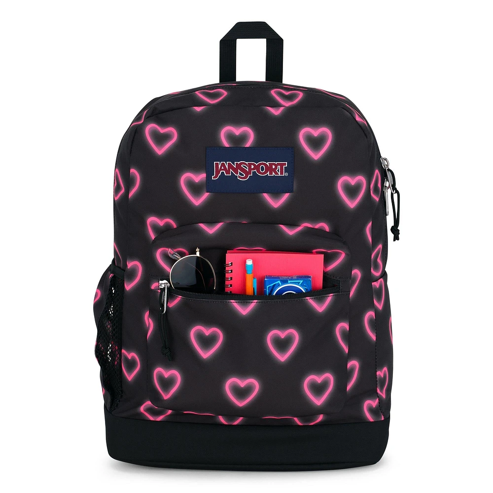 Cross Town Plus Backpack - Happy Hearts Black, 26 L