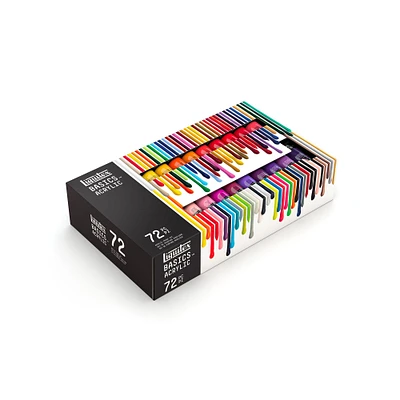 Ensemble acrylique Basics - viscosité moyenne, couleurs assorties, 72 pièces