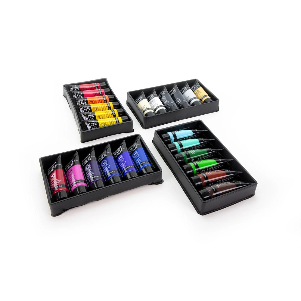 Basics Acrylic - Assorted Colours, 24 x 22 ml