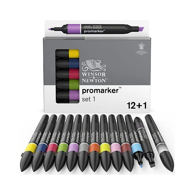 13-Piece Double-Tip Promarker Marker Set in Assorted Colors