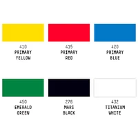 Acrylic Gouache Kit - Primary Colours, 6 Pieces