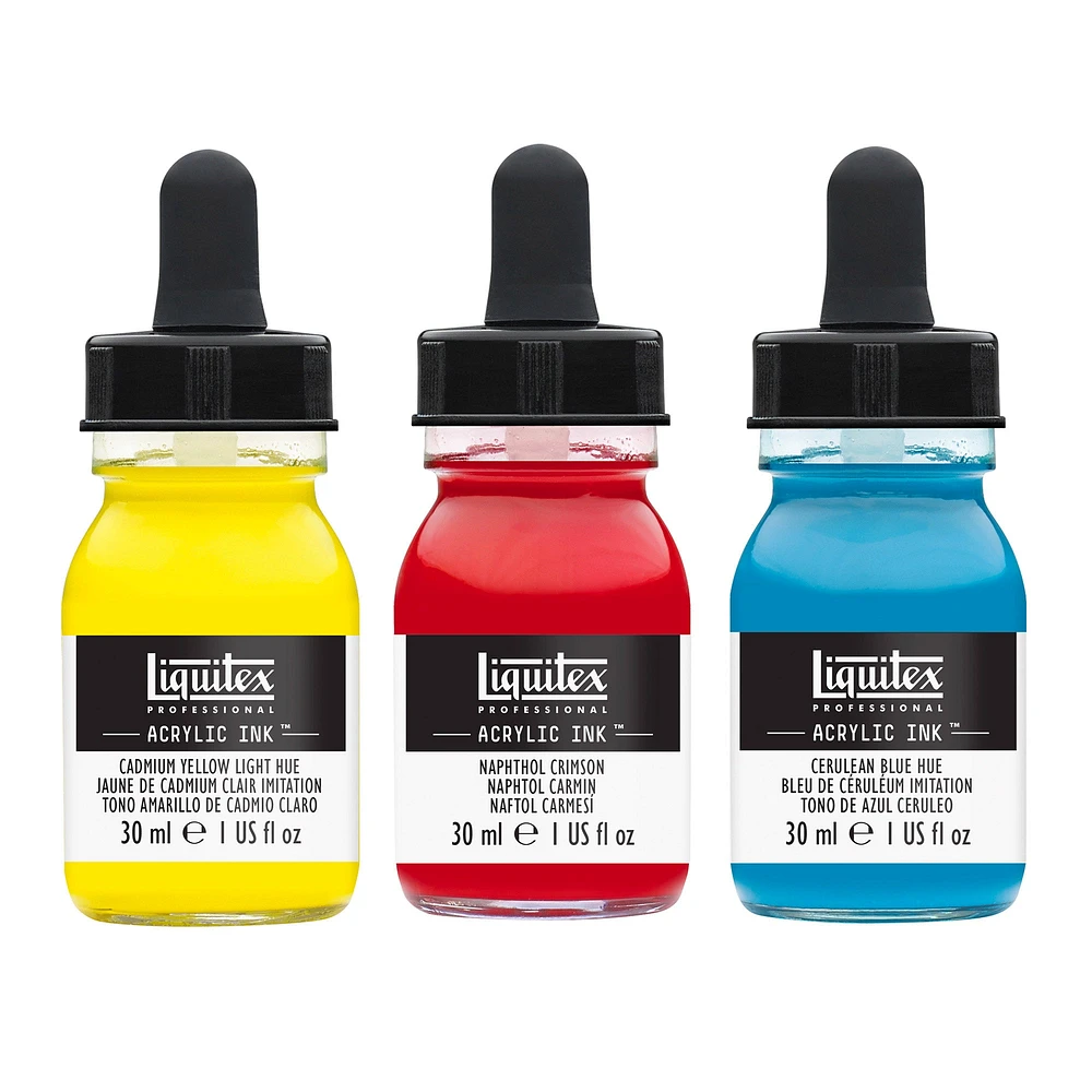 Acrylic Ink Set - Essentials, 3 x 30 ml