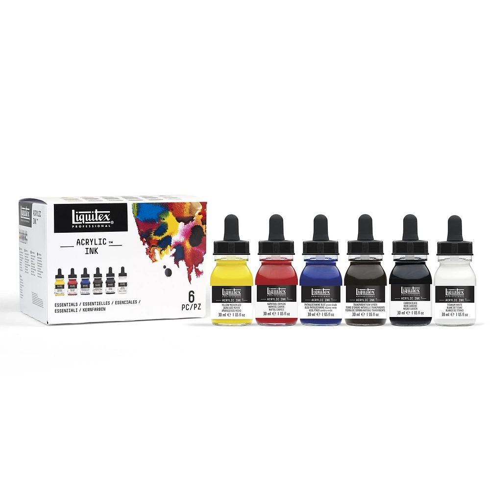 Encre acrylique - essentielles, 6 x 30 ml