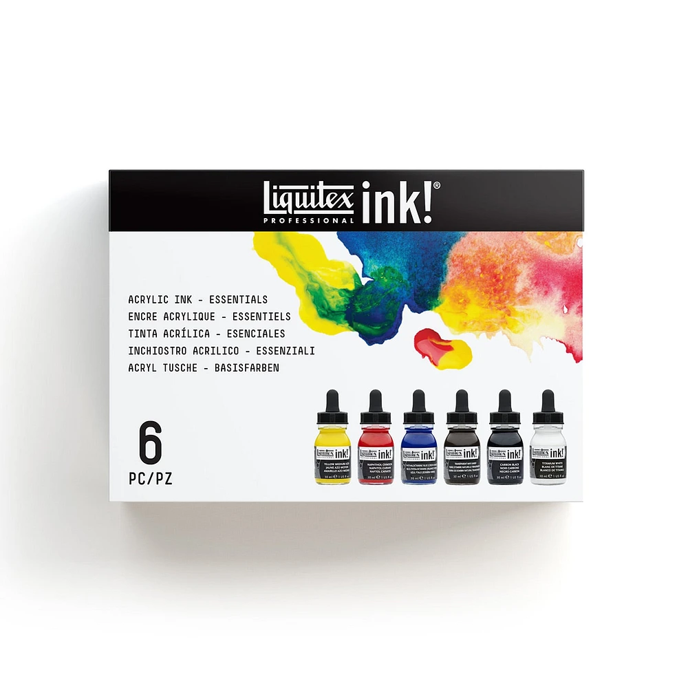 Encre acrylique - essentielles, 6 x 30 ml