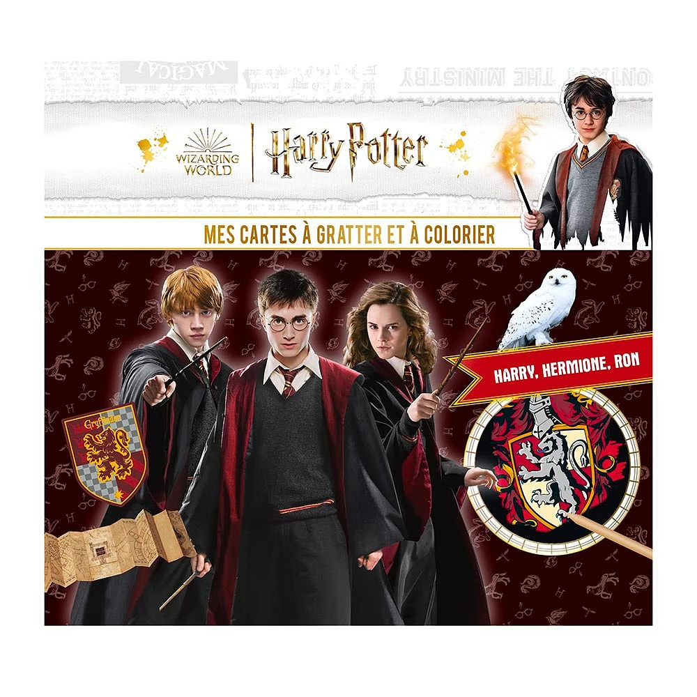 Mes cartes à gratter et à colorier : Harry, Hermione, Ron - French Ed.