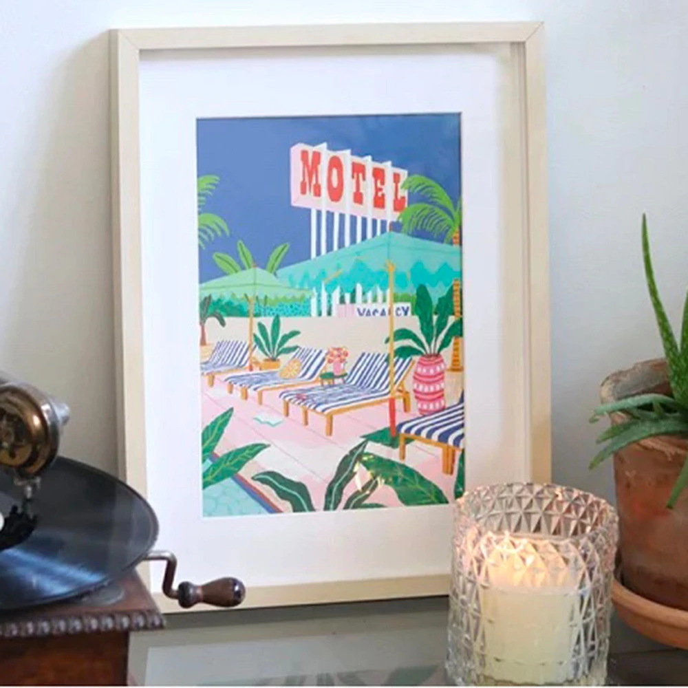 Kit peinture à numéros Petit Pinceau - « La piscine du motel »
