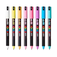 Paint Markers - PC-1M Extra-Fine Tip, Pastel Colours, 8 Pieces