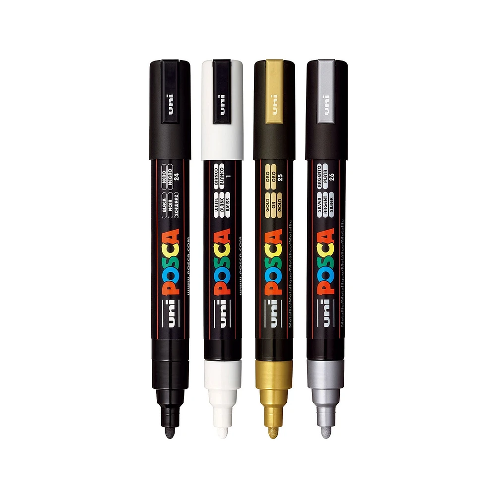 Paint Markers - PC-5M Medium Tip, Metallic Colours