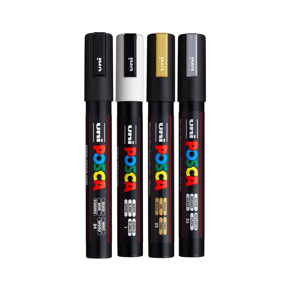 Paint Markers - PC-5M Medium Tip, Metallic Colours