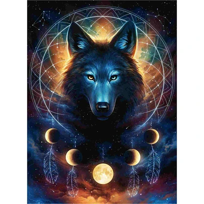 Adult Puzzle - Lunar Wolf, 500 Pieces