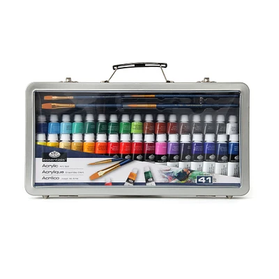 Ensemble acrylique Essentials - viscosité moyenne, couleurs assorties, 41 pièces