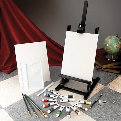 Black Series Oil Painting Easel Kit - 23 Pieces