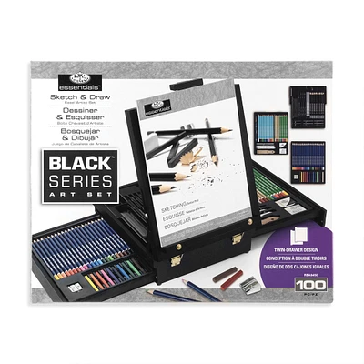 Black Series Sketching/Drawing Kit - 100 Pieces