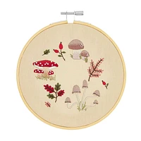 X-Stitch Embroidery Kit - Mushroom Wreath