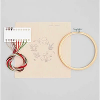 X-Stitch Embroidery Kit - Mushroom Wreath