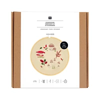 X-Stitch Embroidery Kit - Mushroom Wreath