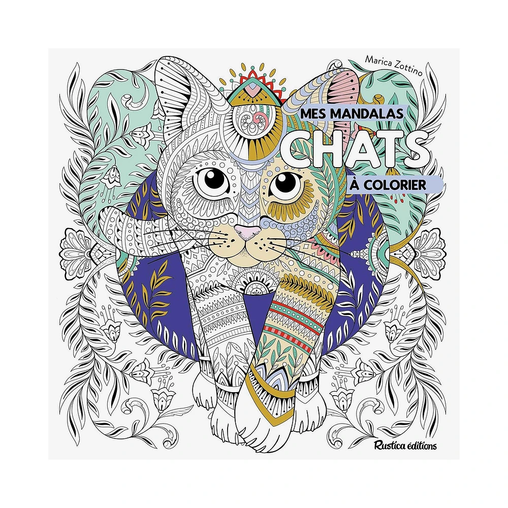 Mes mandalas à colorier : Chats - French Ed.